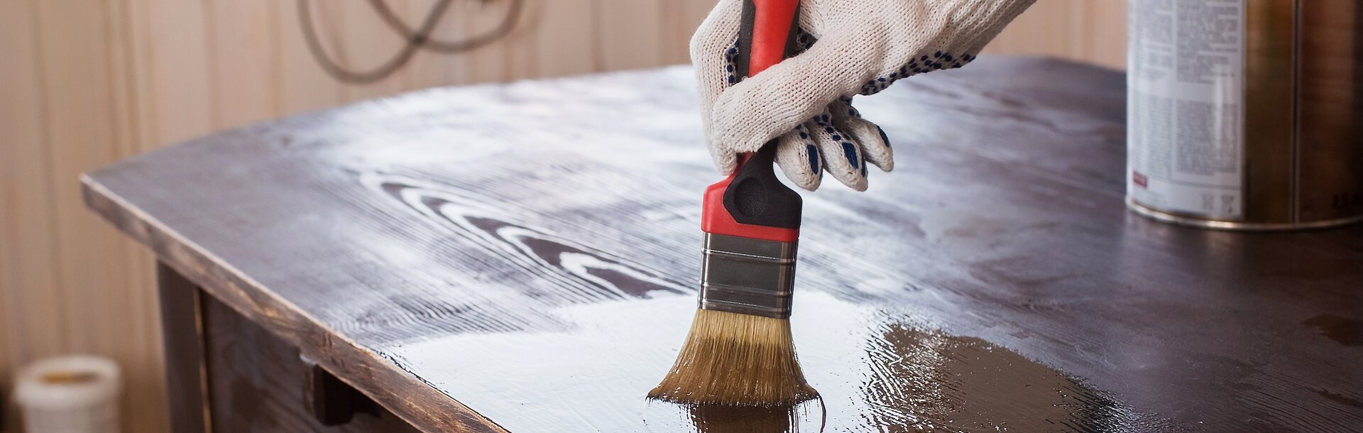 588612497 | Covering varnish of old wooden table. Restoration of furniture. 588612497 | Covering varnish of old wooden table. Restoration of furniture.
